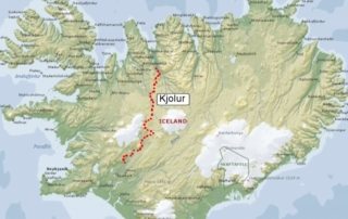 Island – Højlandsridt Kjölur kort