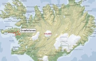 Island – Højlandsridt Snæfellsness kort